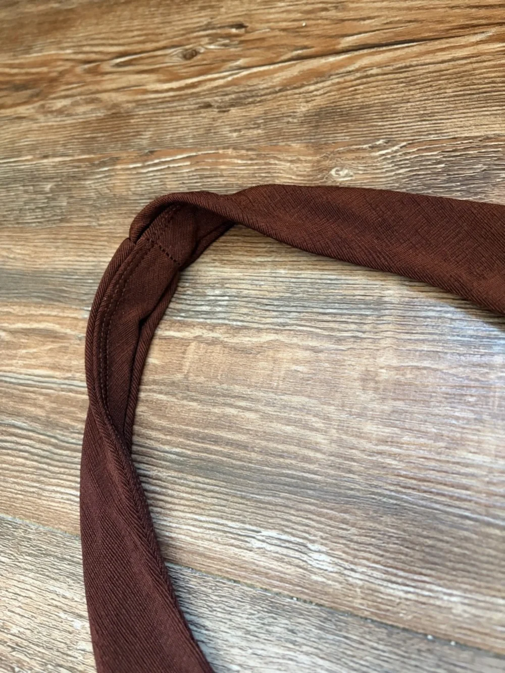 Brown Ruched Halter Crop Top - Picture 6 of 7